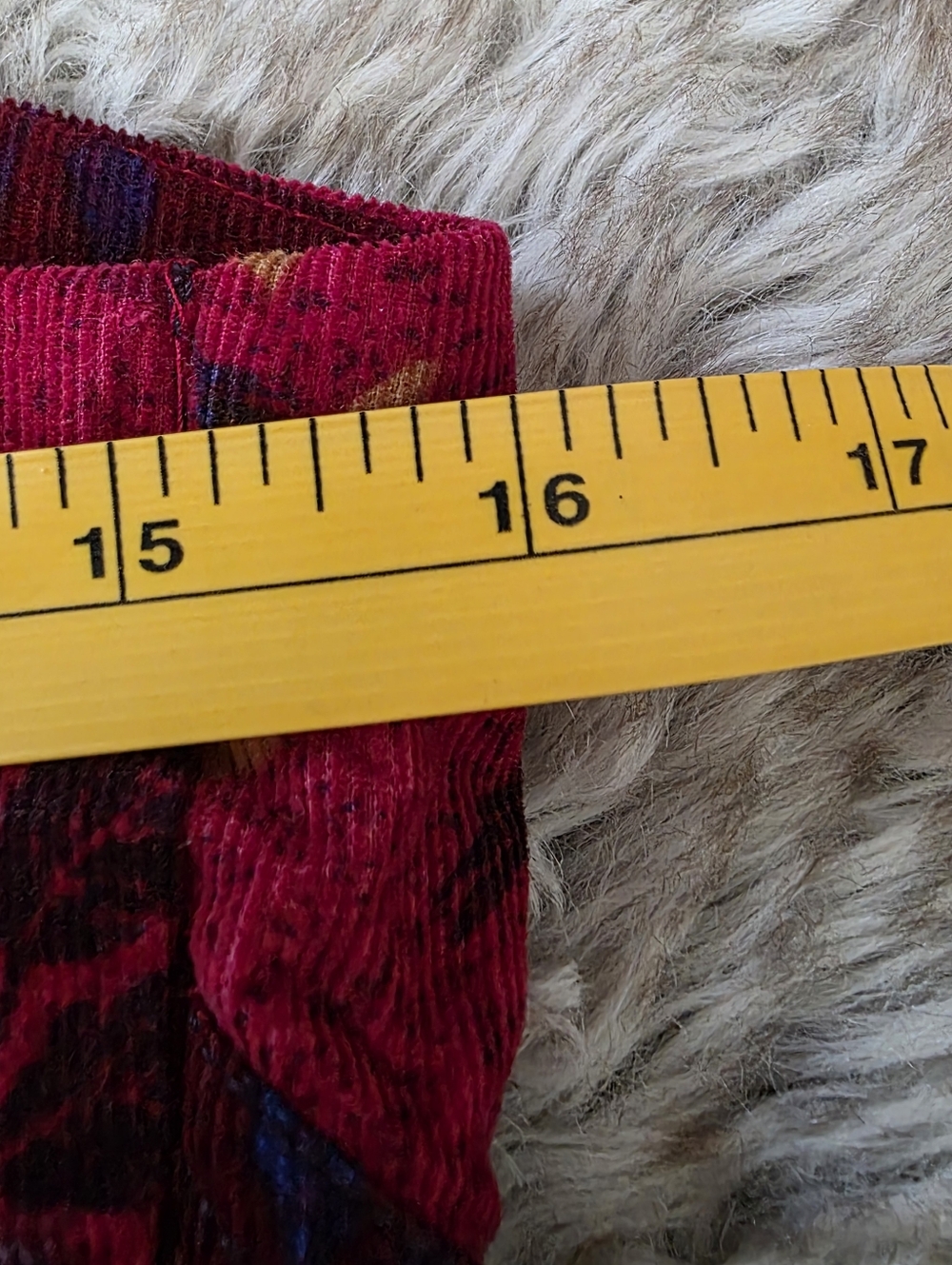 Free People Gail Midi‎ Dress Scarlet Combo Colorblocked Floral Corduroy - Picture 14 of 16
